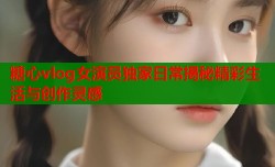 糖心vlog女演员独家日常揭秘精彩生活与创作灵感