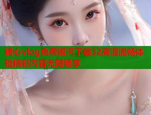 糖心vlog免费版污下载32高清流畅体验精彩内容无限畅享  第1张